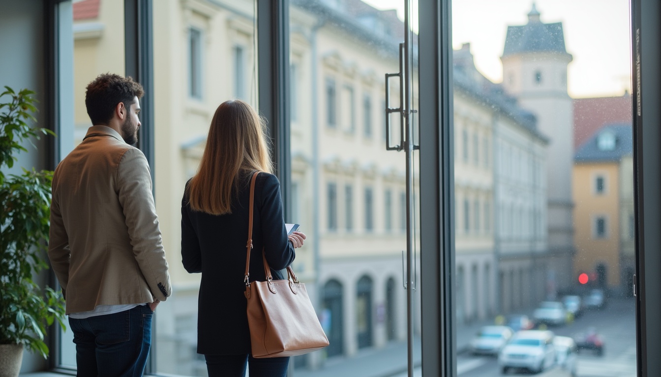 Studenti zâmbitori într-un campus universitar din Sibiu, simbolizând oportunități de internship