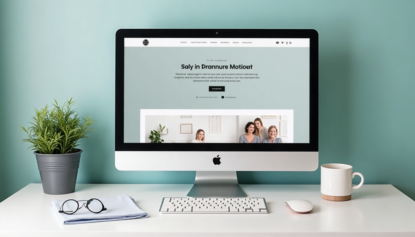 Student zâmbitor lucrând la un proiect de web design pe laptop, simbolizând un internship de succes.